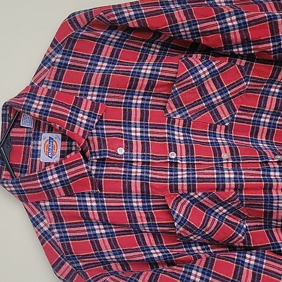 Women's or UNISEX Dickies flannel button up shirt - Picture 2 of 6